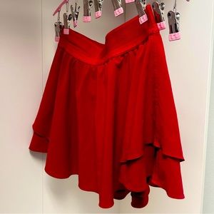 COPY - COURT RIVAL SKIRT - RED (size: 6 - Long)
